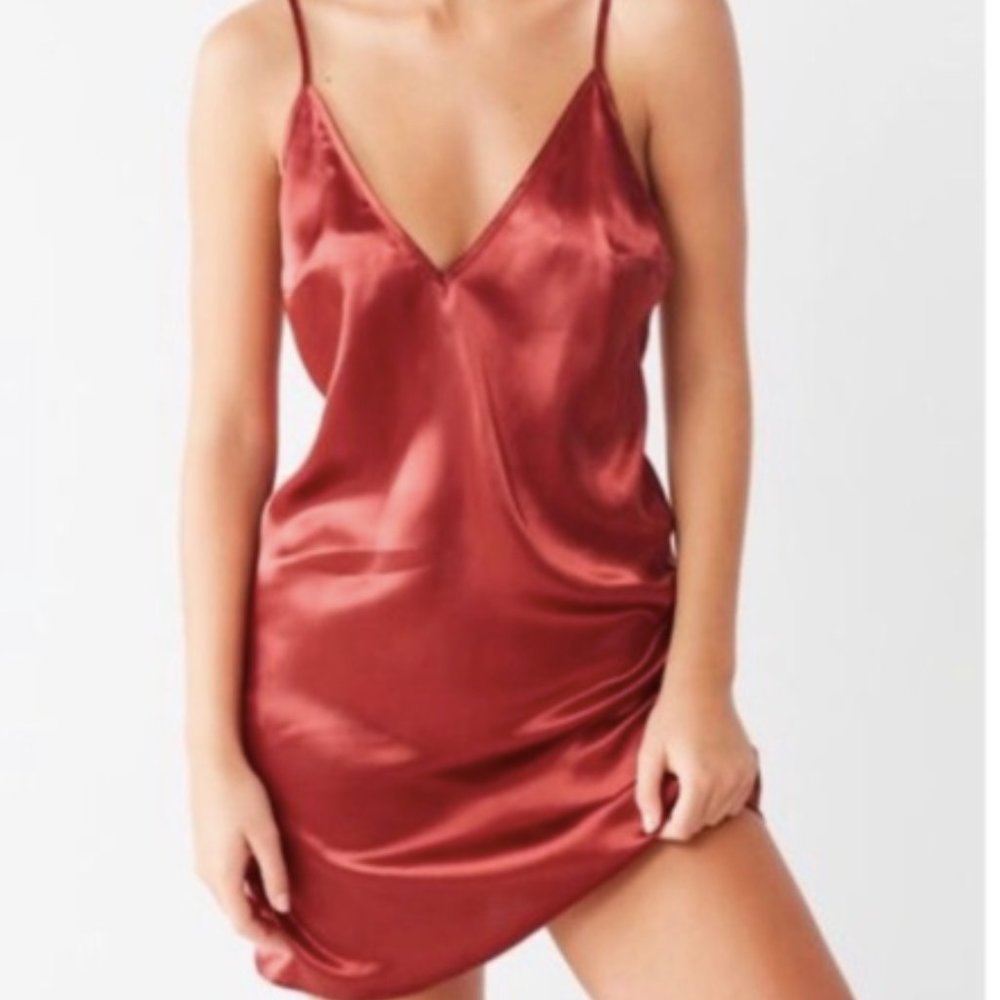 Urban Outfitters Rust Slip Dress